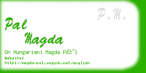 pal magda business card